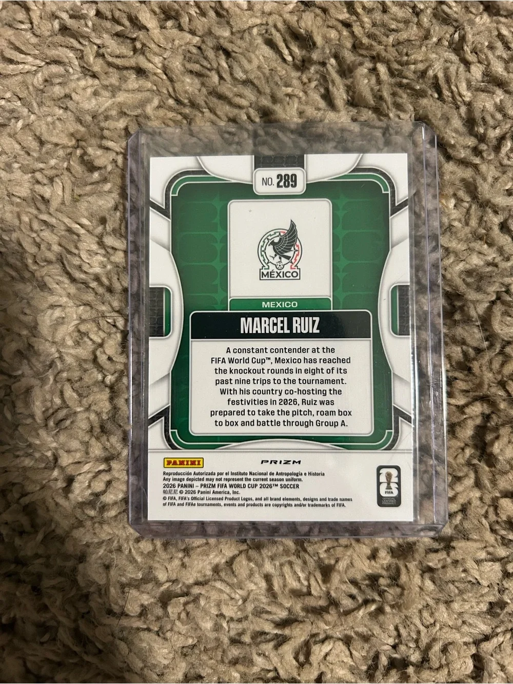 Marcel Ruiz 2026 World Cup holo rookie card